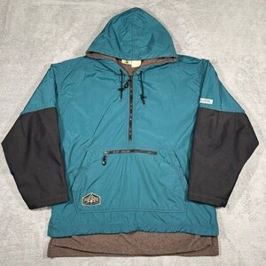 Body Glove VTG Y2K Hooded Pullover Anorak Fleece Lined Jacket Men XL Ski Outdoor